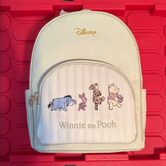 Disney Handbags - Pooh Disney Winnie the Pooh Cream and Pink Backpack